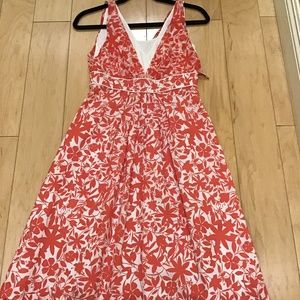 Cynthia Steffe - Coral & White Floral Dress (2)